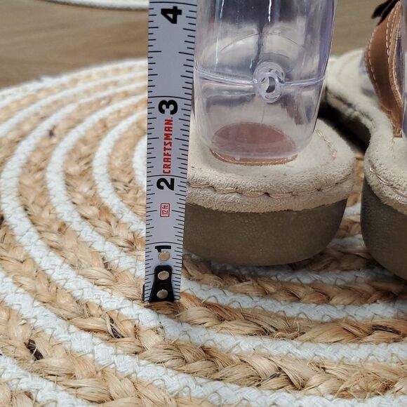 Croft & Barrow Sole Sense-ability Tan Leather Flower Sandals  Boho Hippie,size 7 - Picture 5 of 10